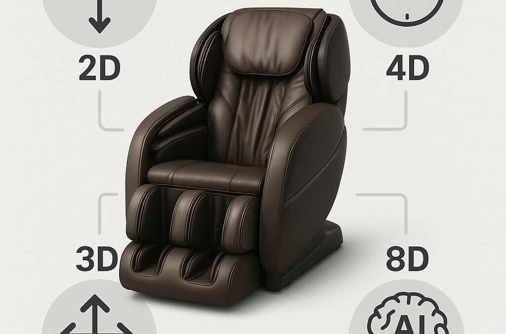 Forståelse af 2D, 3D, 4D og 8D massage i massagestole